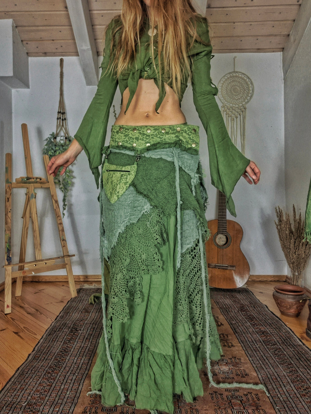 Wild Leaf Fairy Maxi Skirt