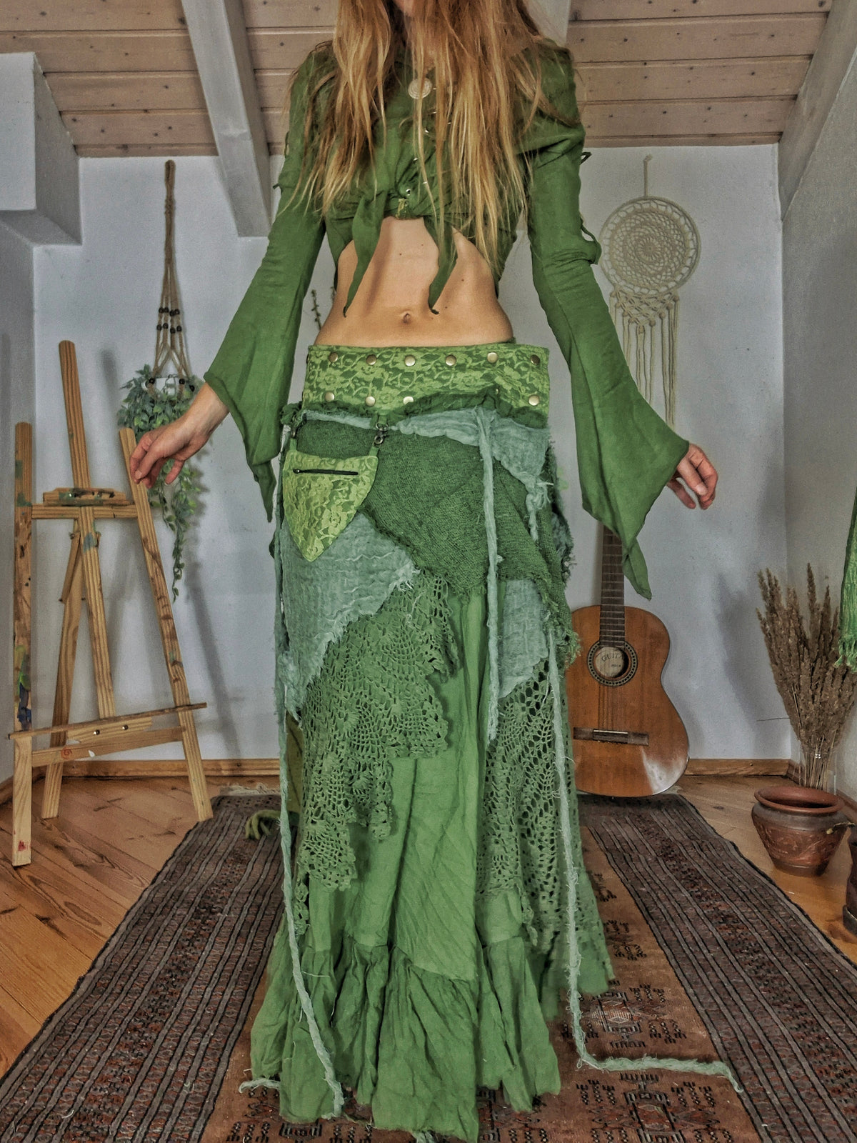 Wild Leaf Fairy Maxi Skirt