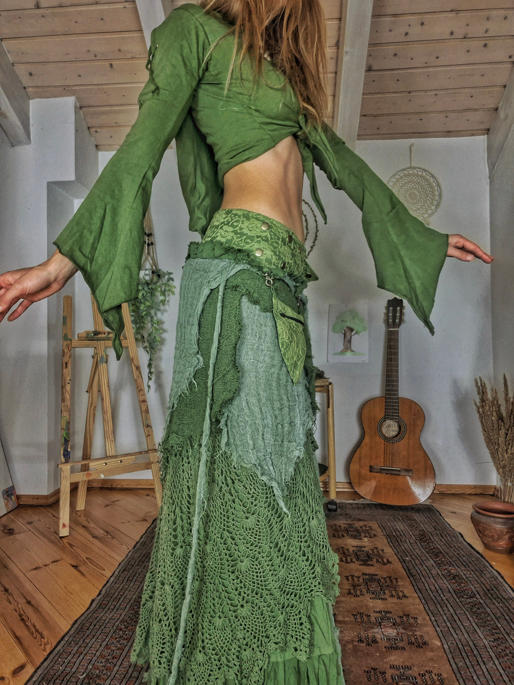 Wild Leaf Fairy Maxi Skirt