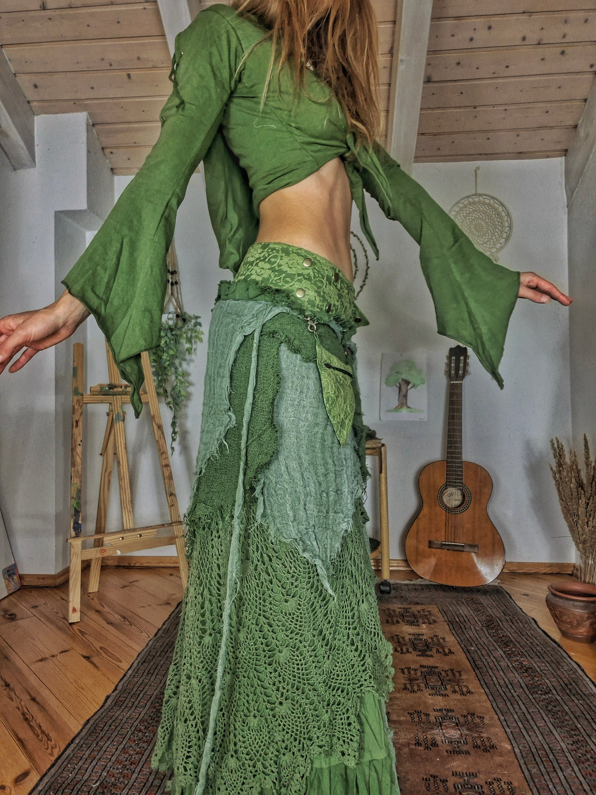 Wild Leaf Fairy Maxi Skirt