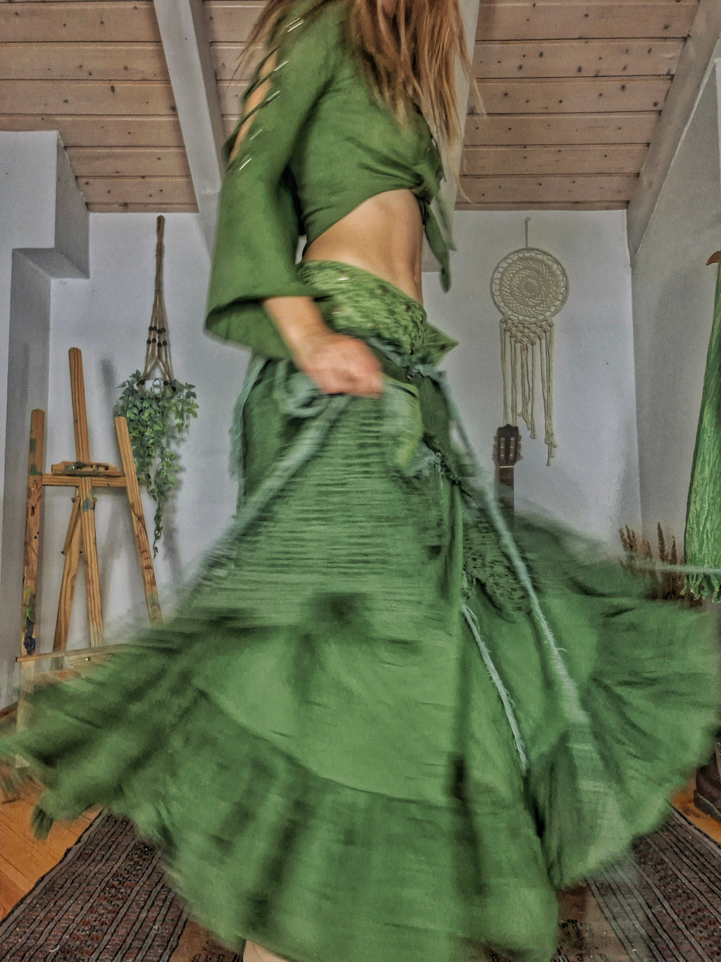 Wild Leaf Fairy Maxi Skirt
