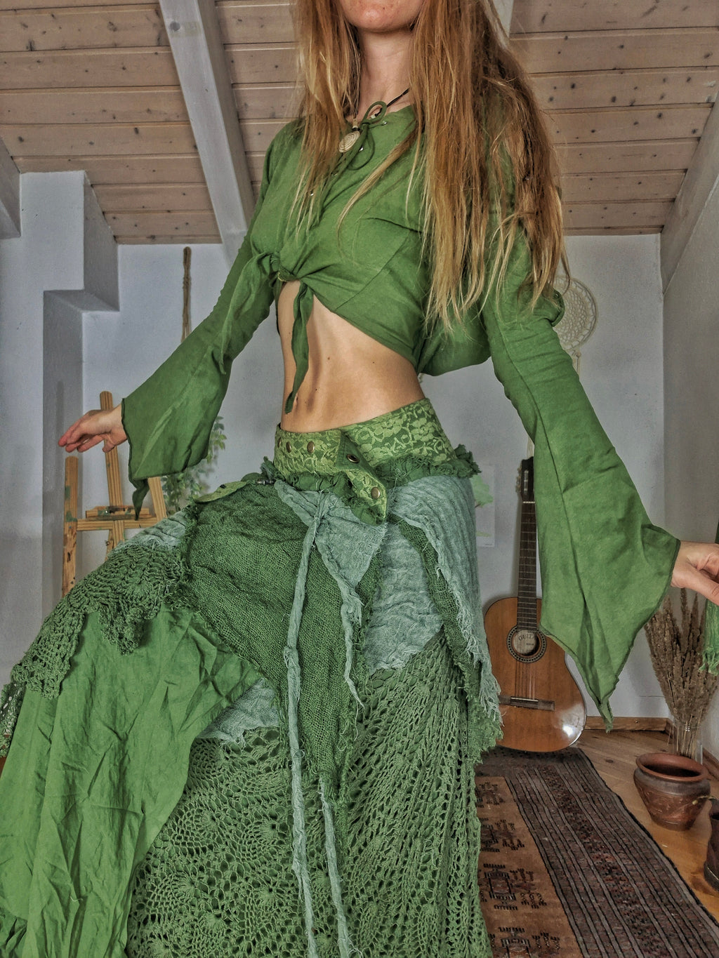 Wild Leaf Fairy Maxi Skirt
