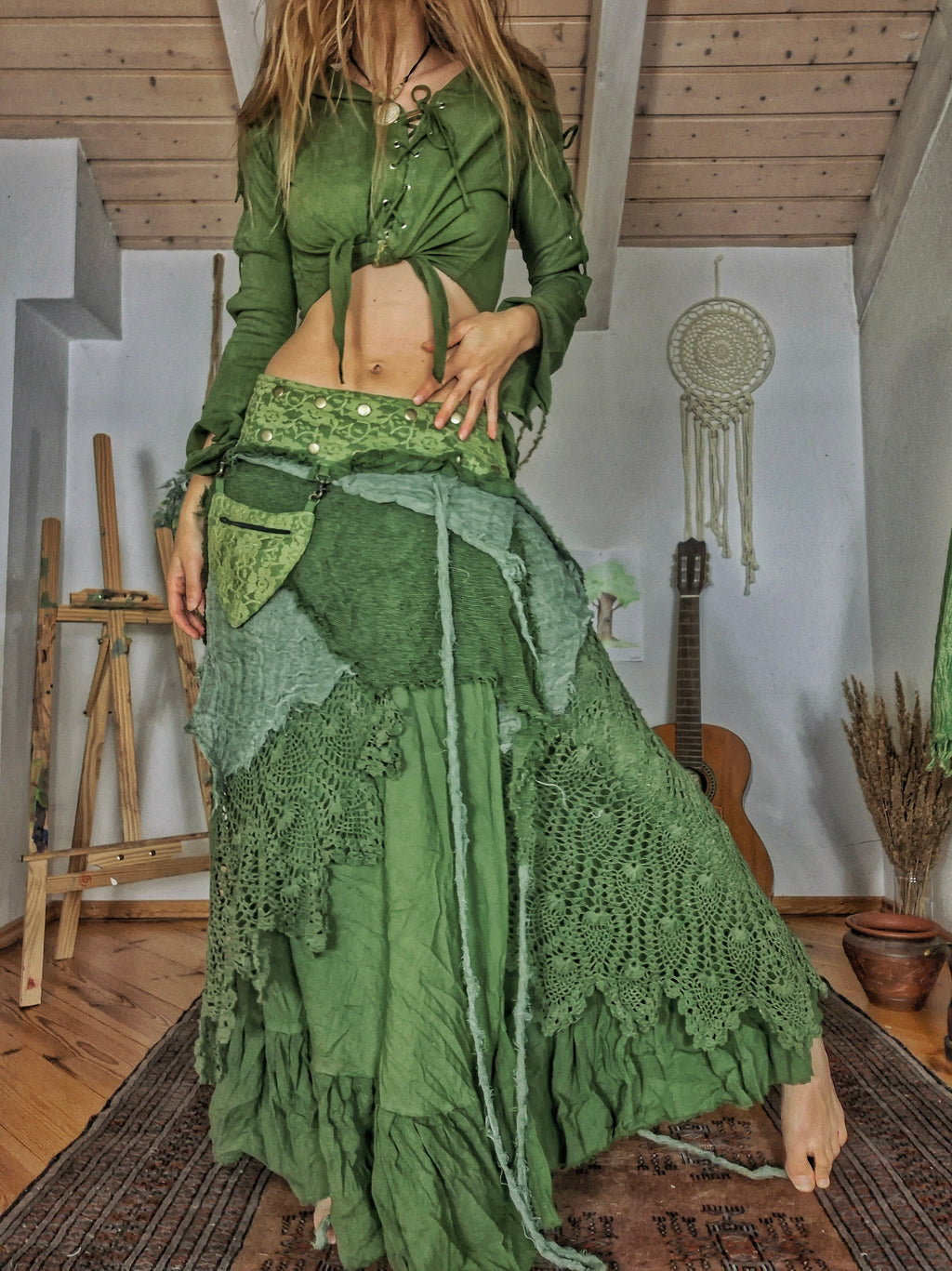 Wild Leaf Fairy Maxi Skirt