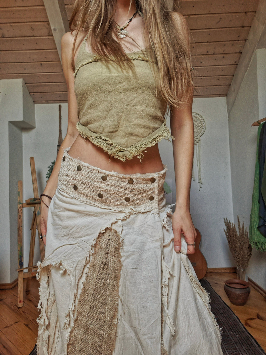 Earth Soul Natural Maxi Skirt