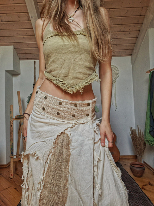 Earth Soul Natural Maxi Skirt