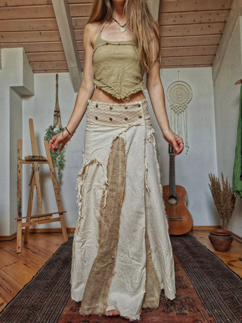 Earth Soul Natural Maxi Skirt