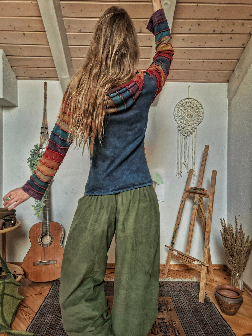 Colorful Rainbow Patchwork Hoodie