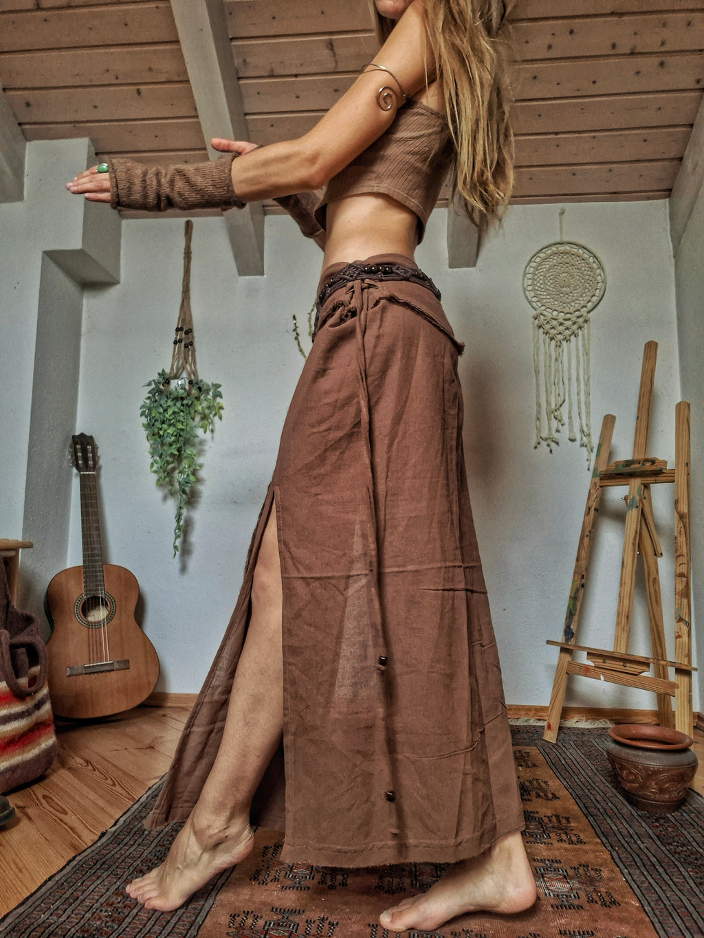 Sacred Earth Tribal Wrap Maxi Skirt