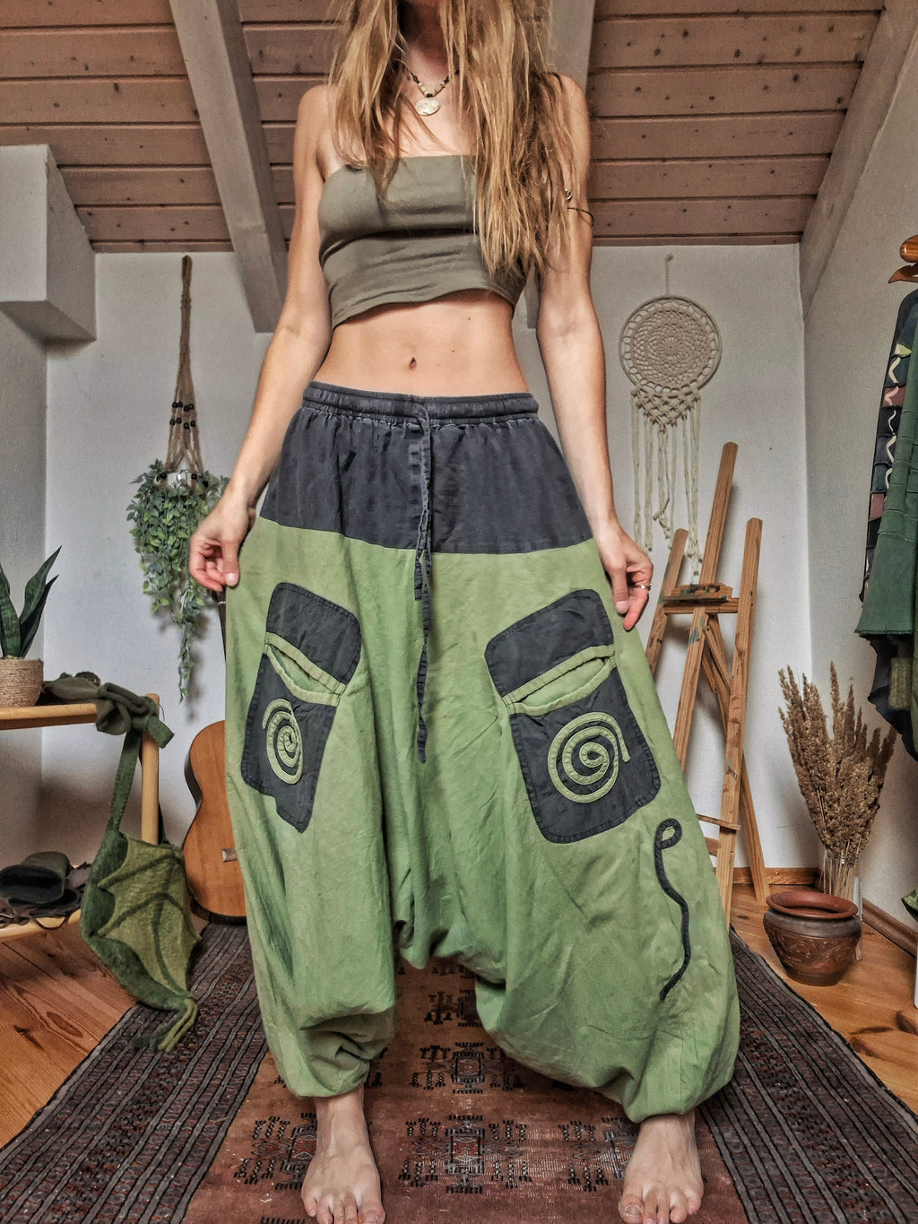 Earth Spiral Harem Trousers