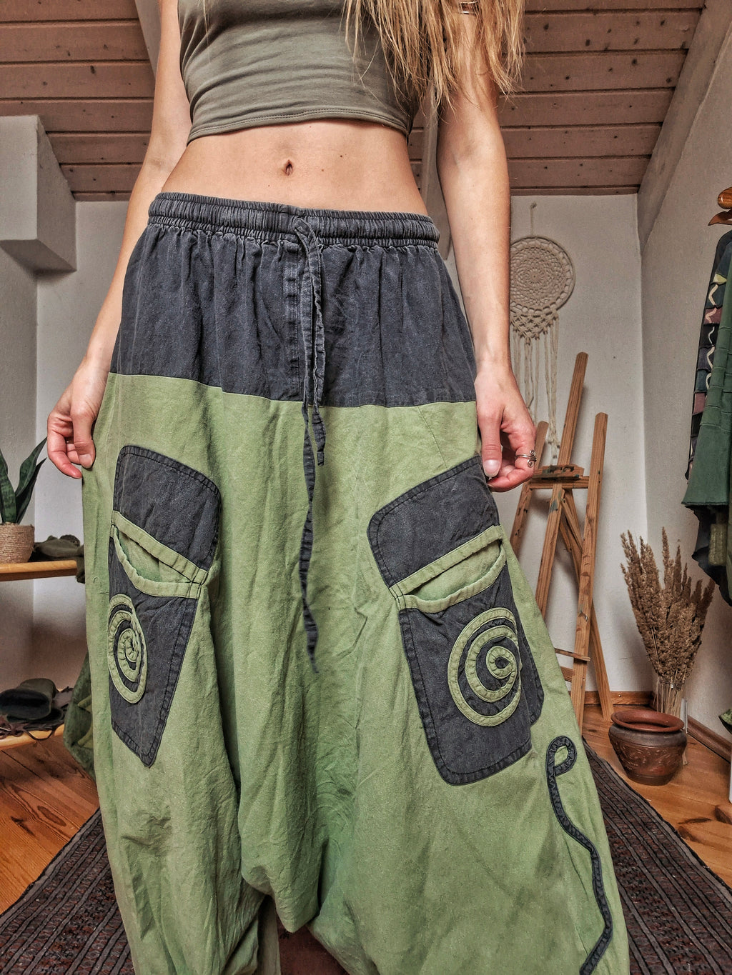 Earth Spiral Harem Trousers
