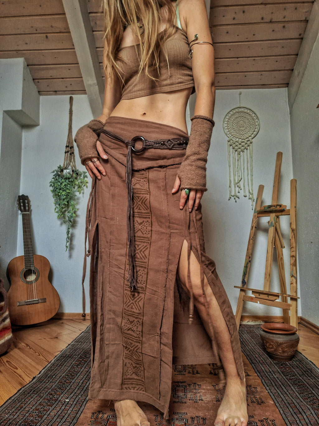 Sacred Earth Tribal Wrap Maxi Skirt