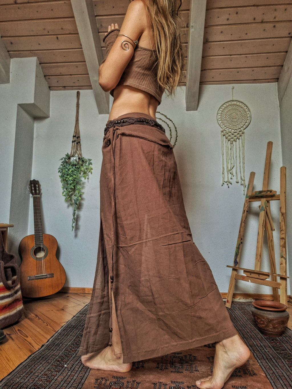 Sacred Earth Tribal Wrap Maxi Skirt