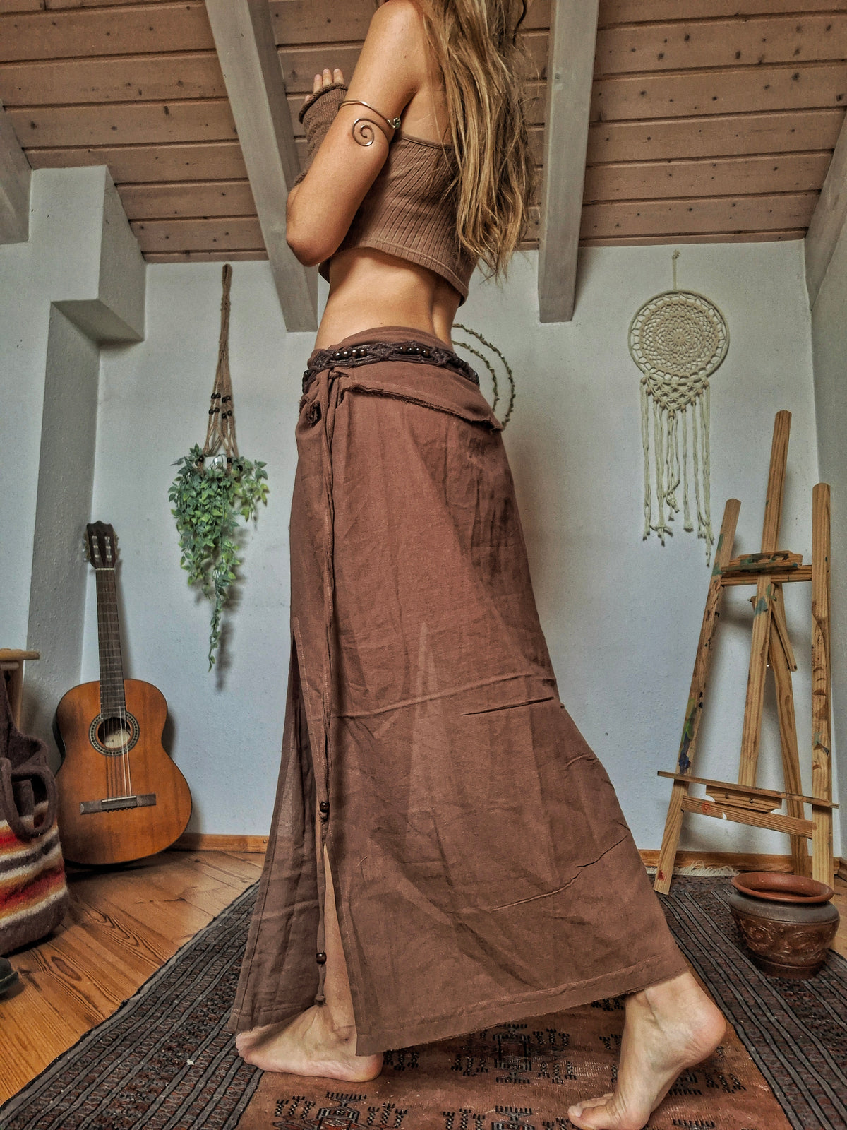 Sacred Earth Tribal Wrap Maxi Skirt