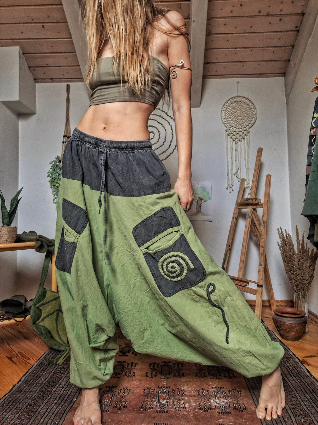Earth Spiral Harem Trousers