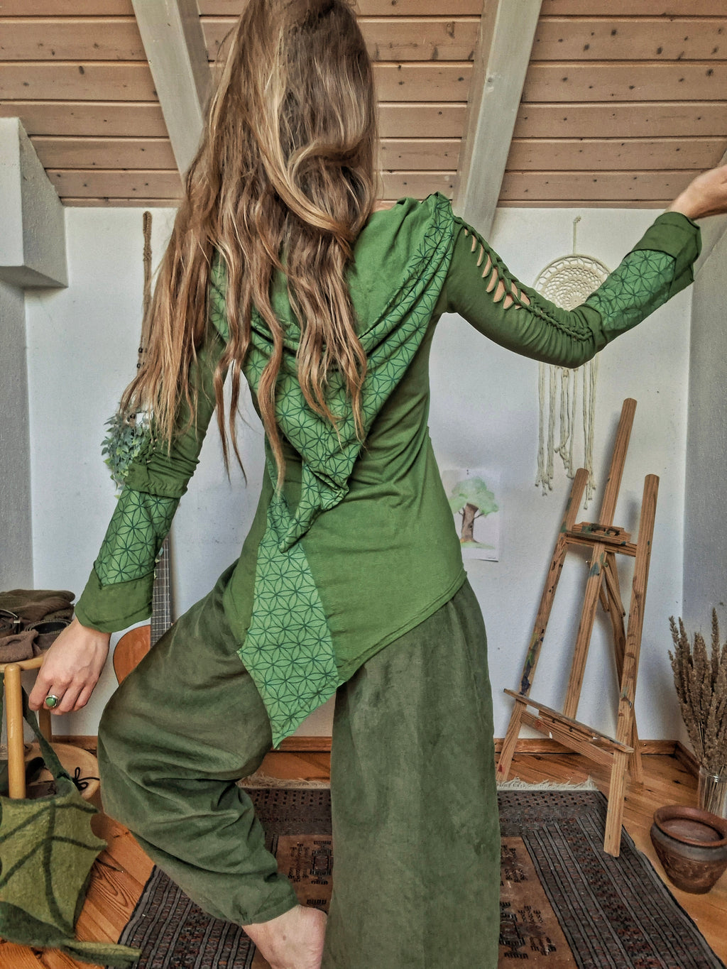 Enchanted Forest Elf Lace-up Top