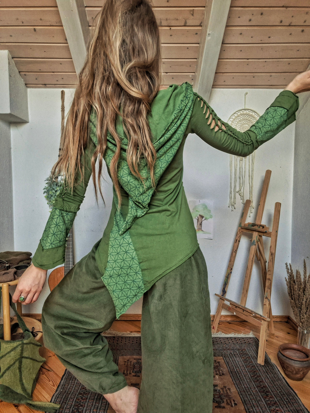 Enchanted Forest Elf Lace-up Top