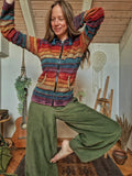 Colorful Rainbow Patchwork Hoodie