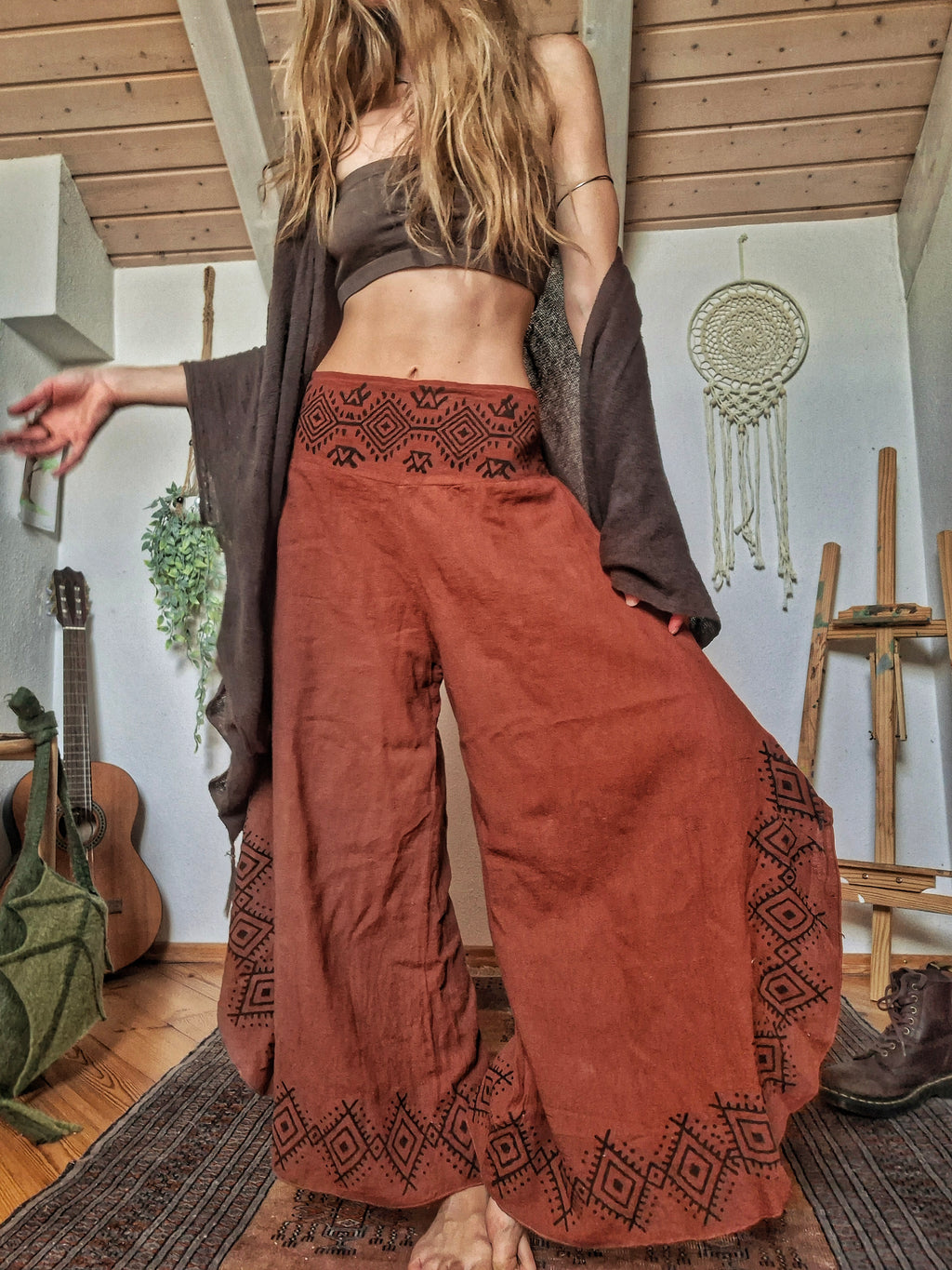 Tribal Earth Wide Leg Trousers