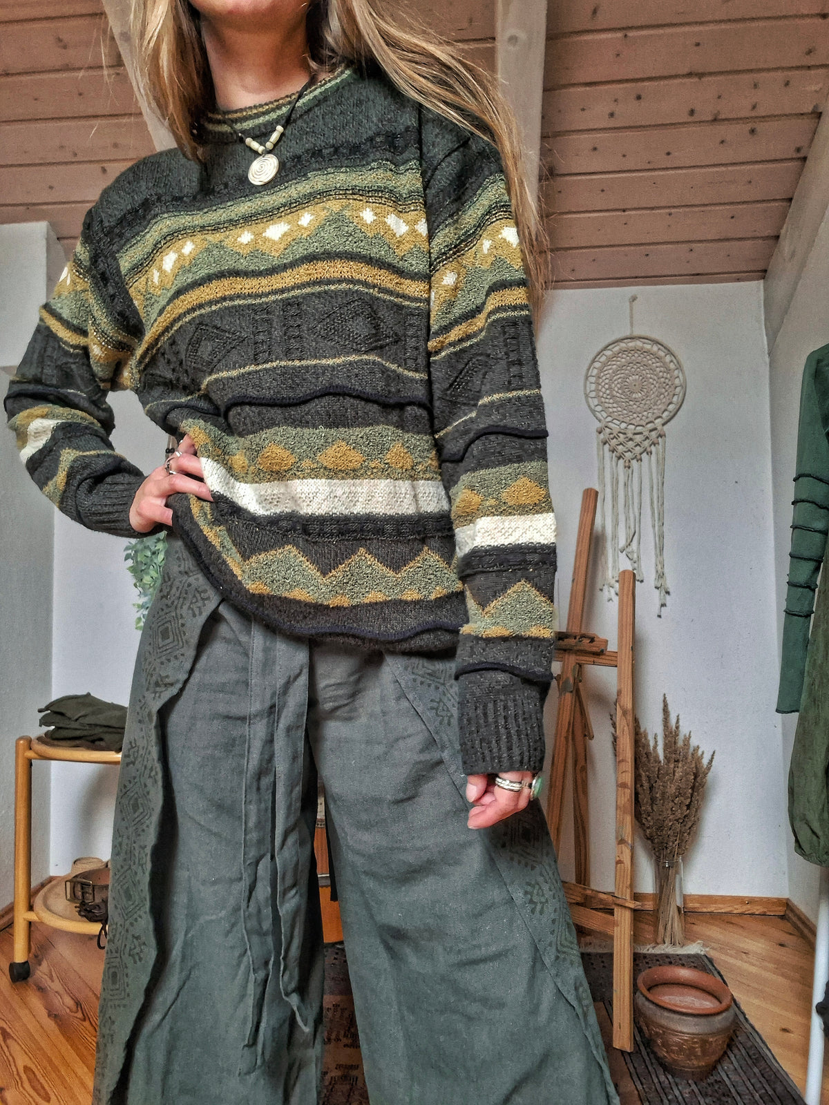 Mystical Forest 90s Knit Wool Jumper