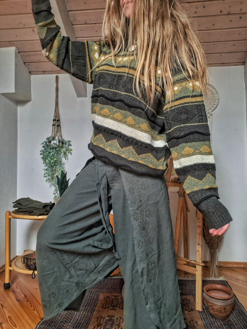 Mystical Forest 90s Knit Wool Jumper