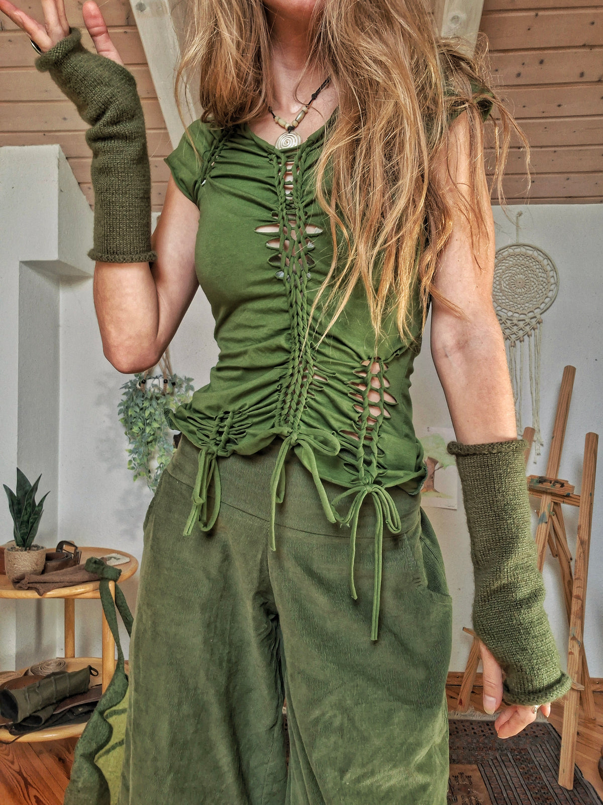 Forest Weaver Fairy Top